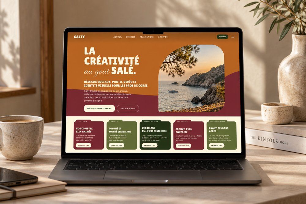 Site internet affiché sur un ordinateur portable